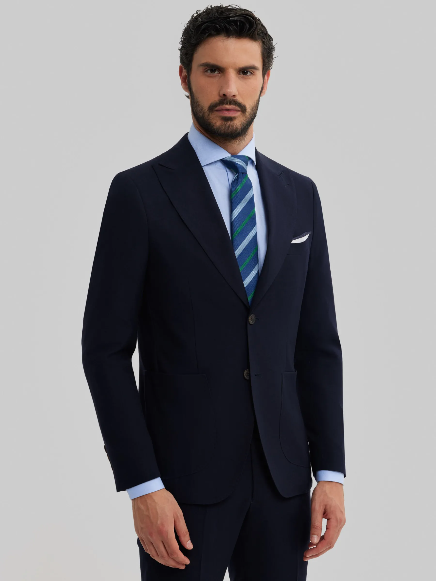 Trajes|Trajes<Alvaro Moreno AMERICANA CAPO PLAIN Azul Marino