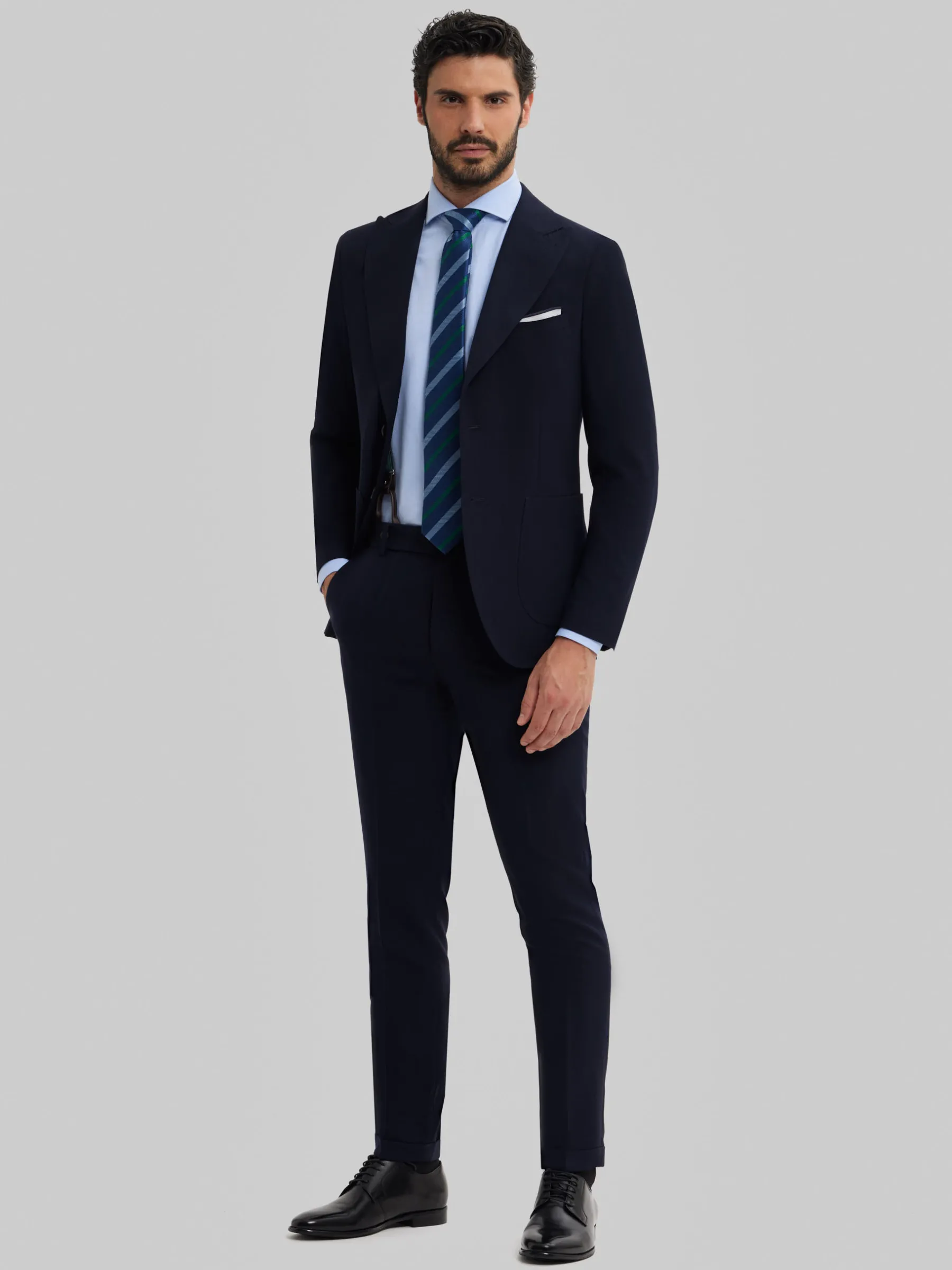 Trajes|Trajes<Alvaro Moreno AMERICANA CAPO PLAIN Azul Marino