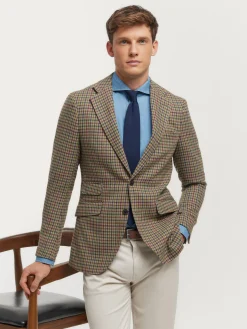 Americanas<Alvaro Moreno AMERICANA CUADRO HARRIS Verde