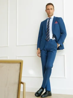 Trajes|Trajes<Alvaro Moreno AMERICANA FIL A FIL Azul