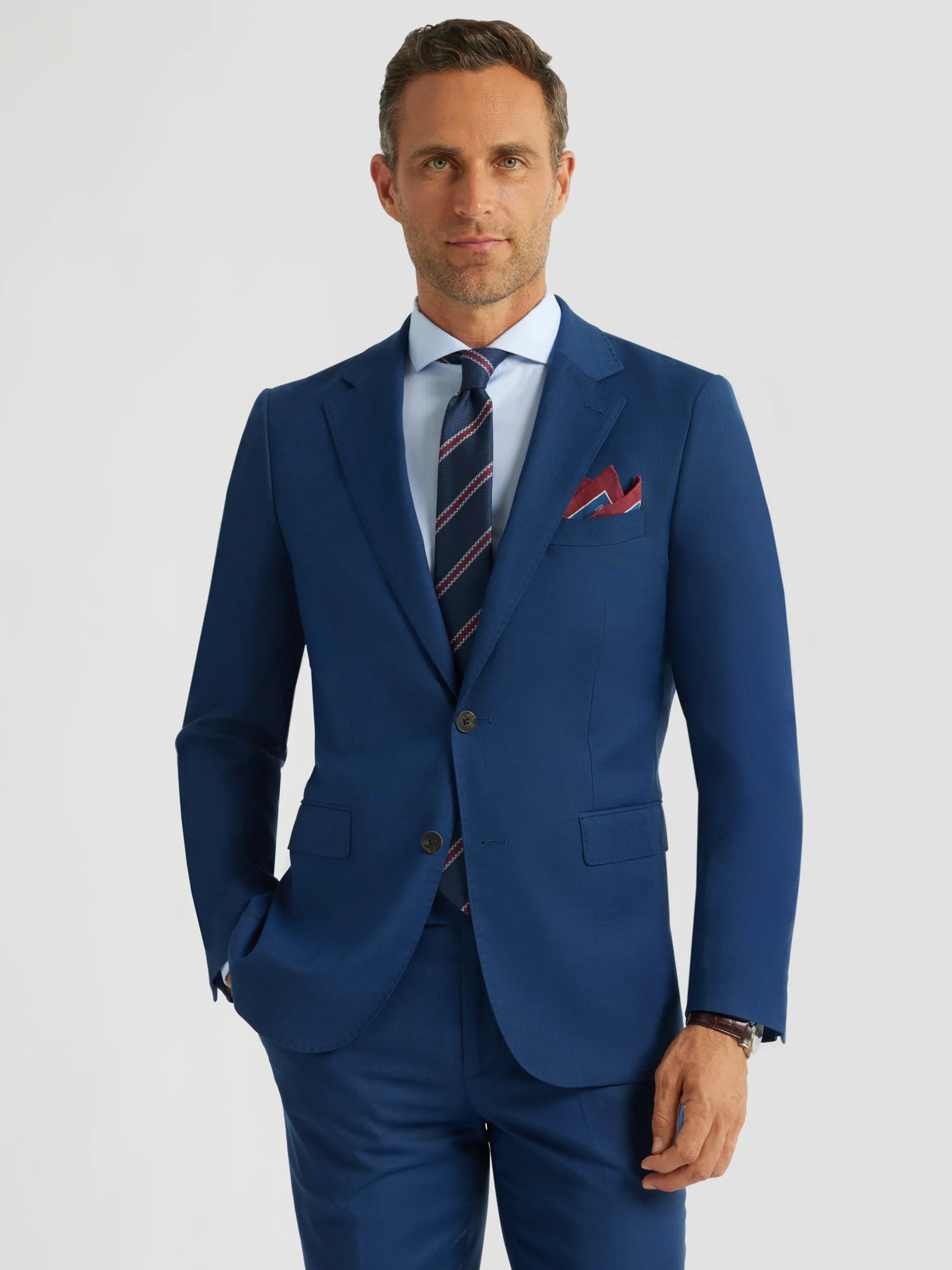 Trajes|Trajes<Alvaro Moreno AMERICANA FIL A FIL Azul