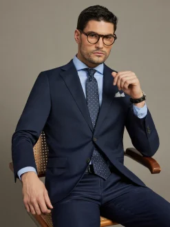 Trajes|Trajes<Alvaro Moreno AMERICANA FIL A FIL Azul Marino