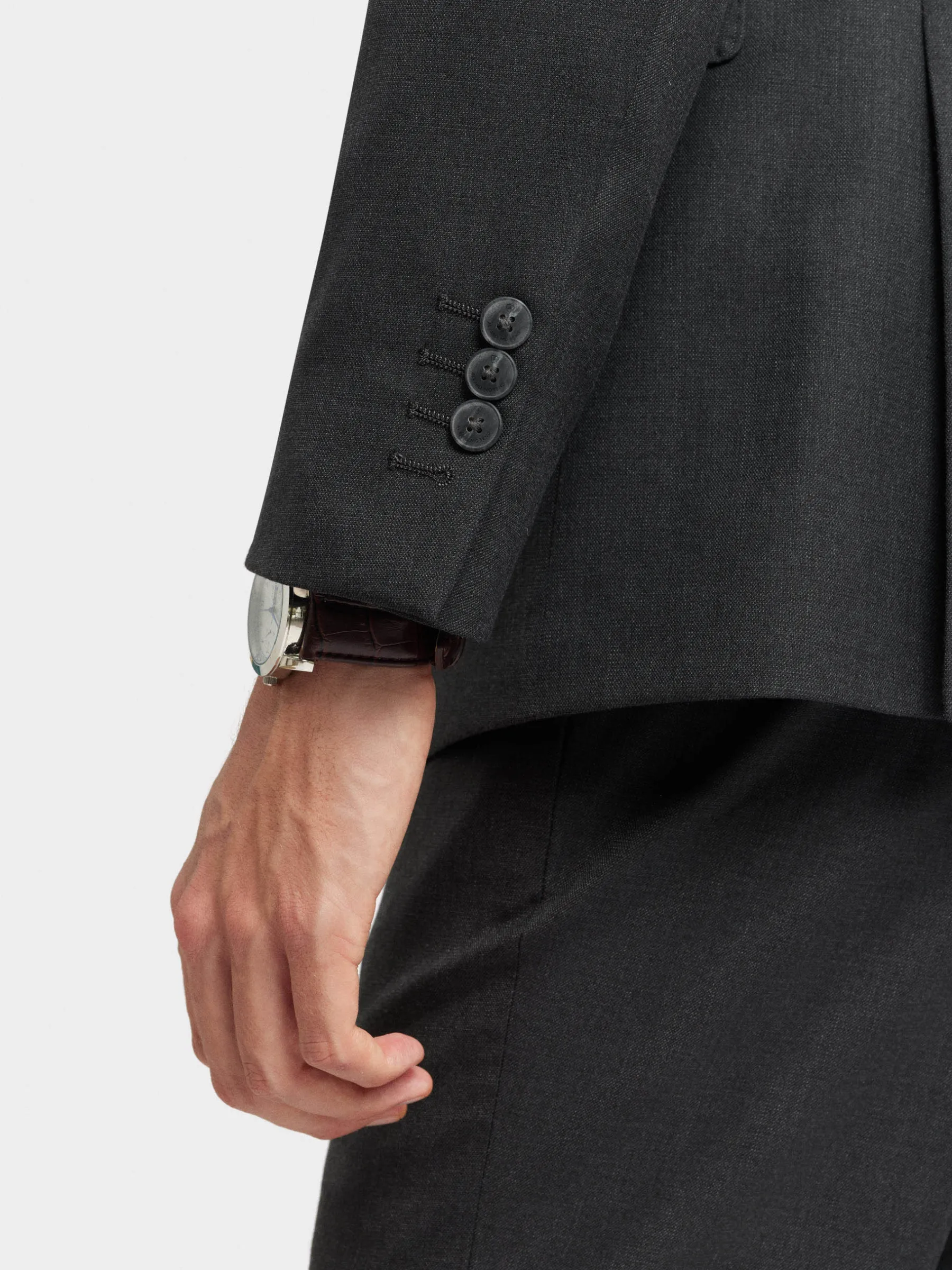 Trajes|Trajes<Alvaro Moreno AMERICANA FIL A FIL CRUZADO Gris