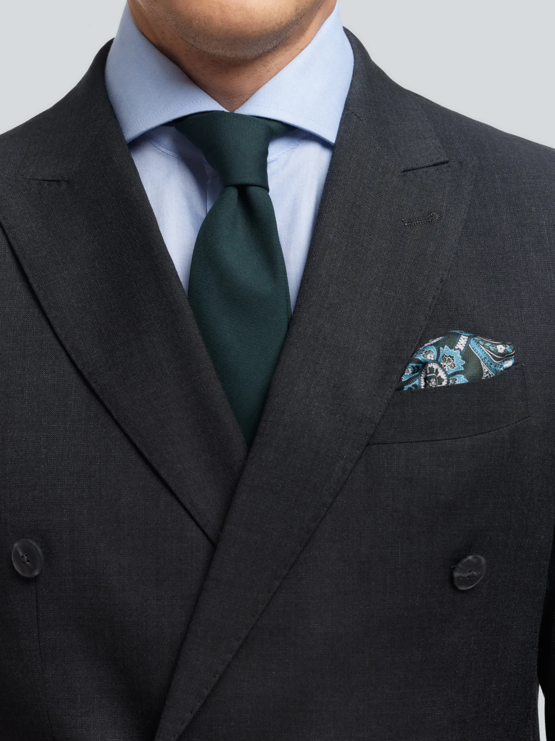 Trajes|Trajes<Alvaro Moreno AMERICANA FIL A FIL CRUZADO Gris