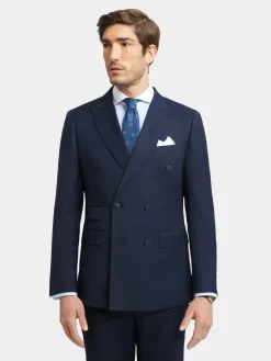 Trajes|Trajes<Alvaro Moreno AMERICANA TWILL CRUZADO Azul Marino