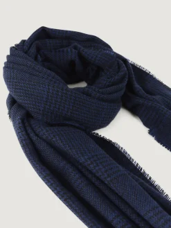 Bufandas<Alvaro Moreno BUFANDA CHECKS Azul Marino