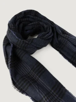 Bufandas<Alvaro Moreno BUFANDA CHECKS Azul Marino