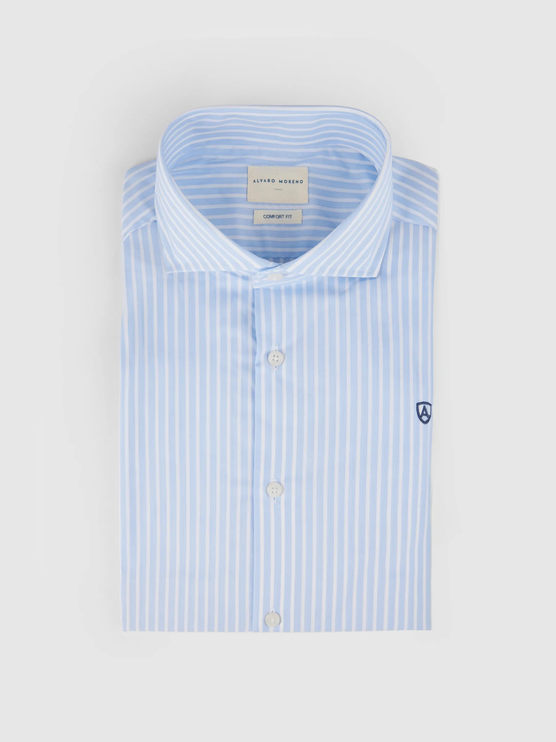 Camisas Vestir|Camisas Vestir<Alvaro Moreno CAMISA COMFORT RAYAS Celeste
