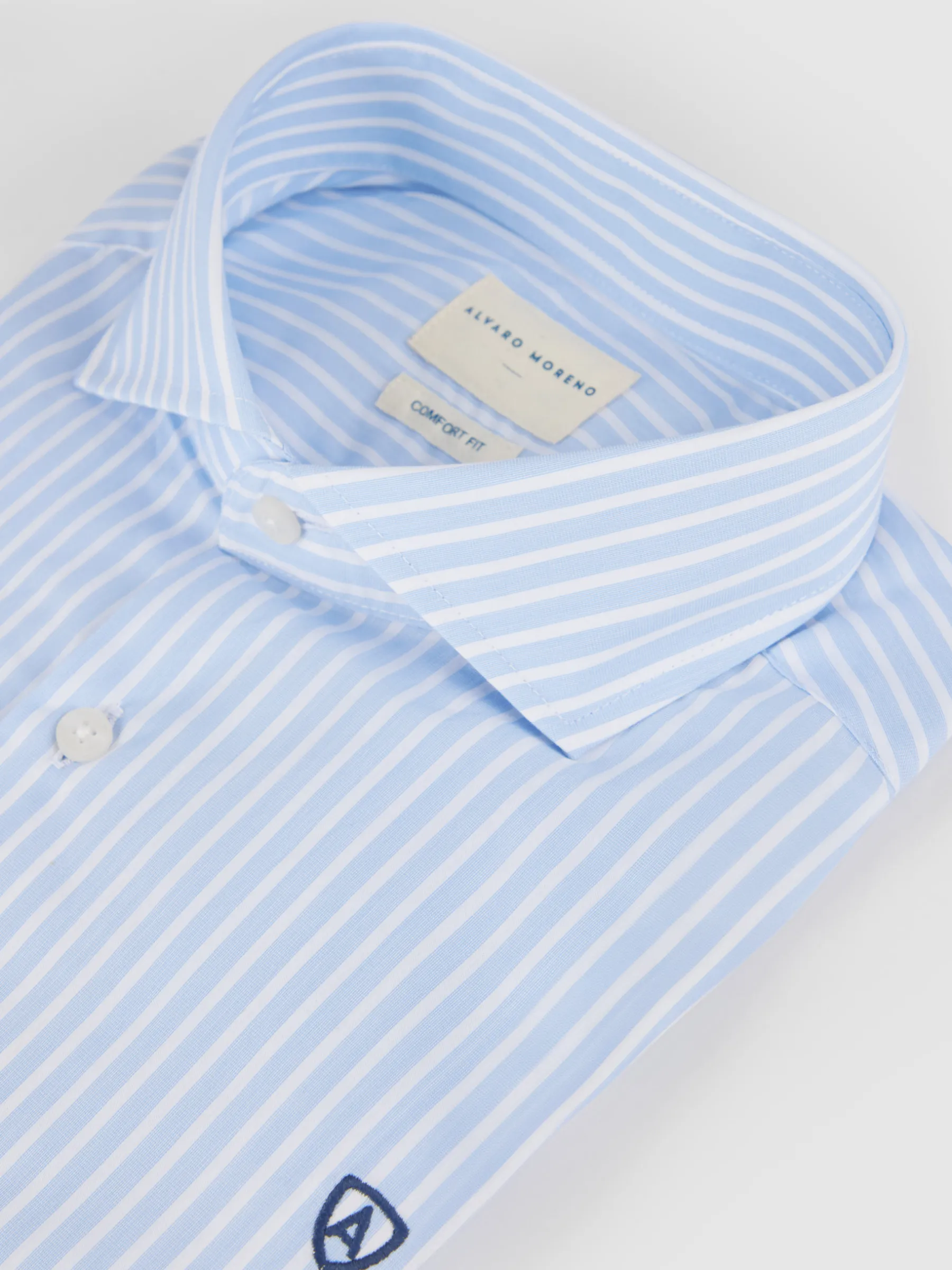 Camisas Vestir|Camisas Vestir<Alvaro Moreno CAMISA COMFORT RAYAS Celeste