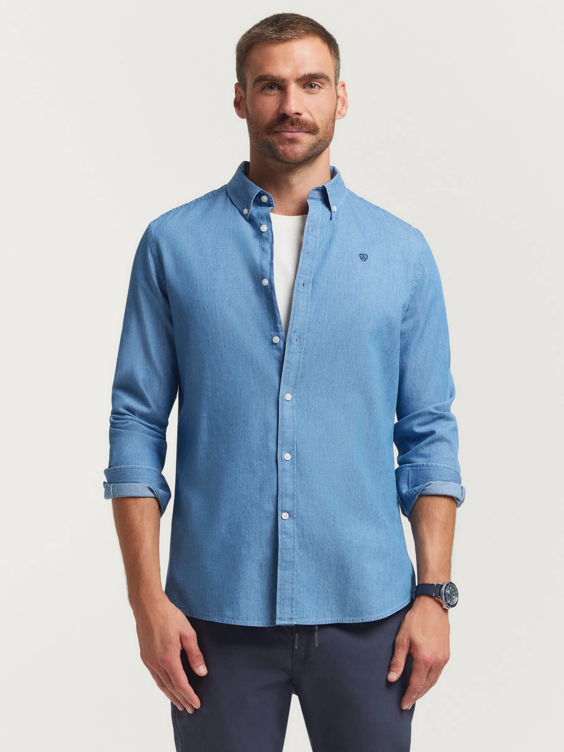 Casual<Alvaro Moreno CAMISA DENIM CANUTILLO Azul