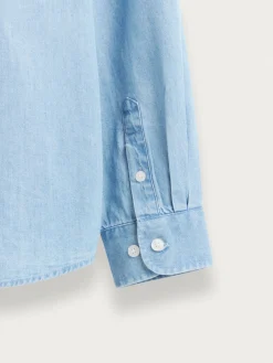 Camisas<Alvaro Moreno CAMISA DENIM KIDS Celeste