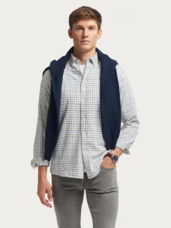 Franela<Alvaro Moreno CAMISA FLANNEL CHECKS Azul Marino