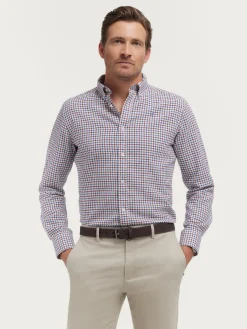 Franela<Alvaro Moreno CAMISA FLANNEL CHECKS Burdeos