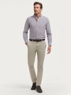 Franela<Alvaro Moreno CAMISA FLANNEL CHECKS Burdeos