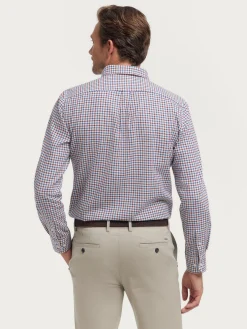 Franela<Alvaro Moreno CAMISA FLANNEL CHECKS Burdeos