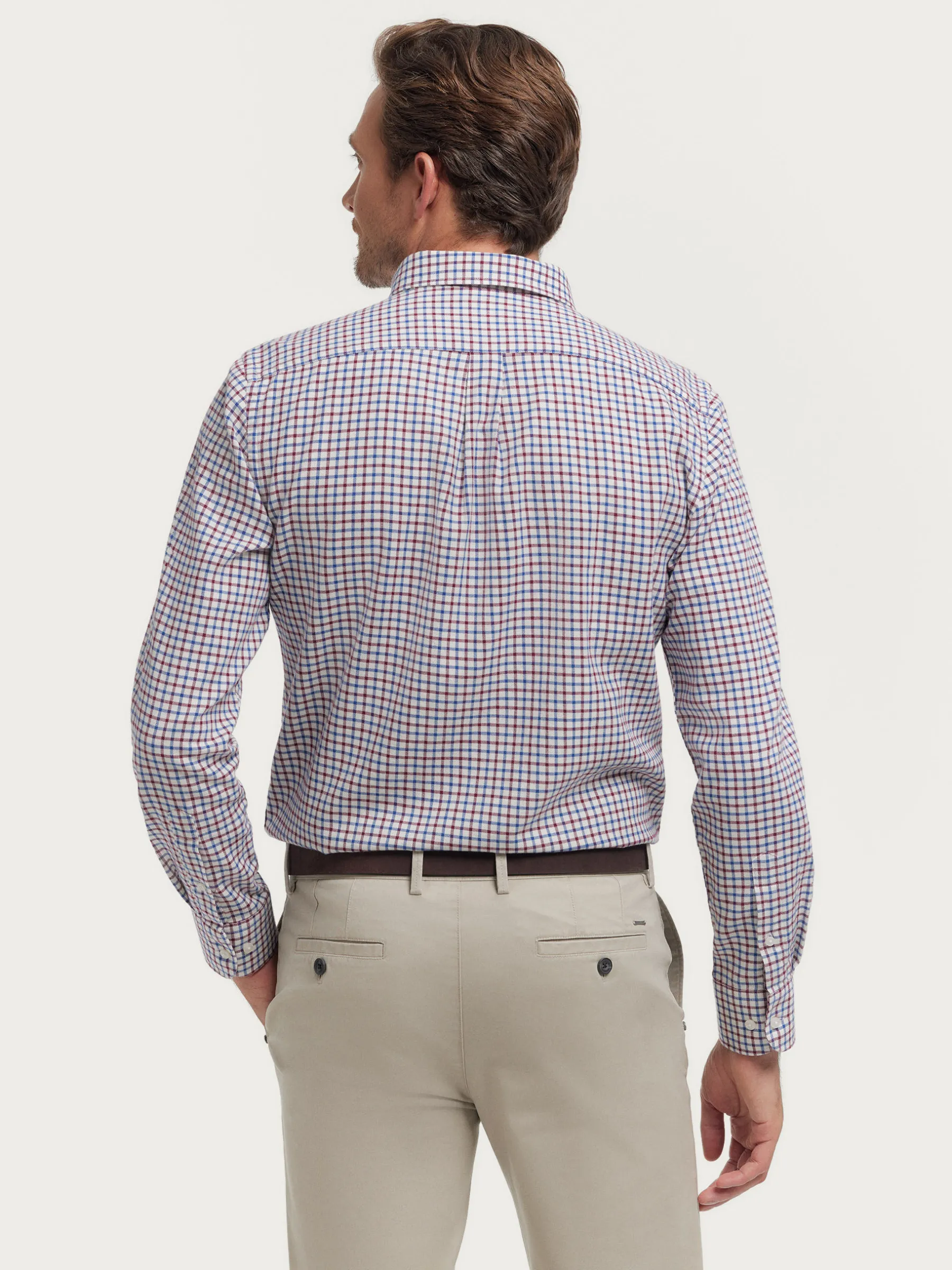 Franela<Alvaro Moreno CAMISA FLANNEL CHECKS Burdeos