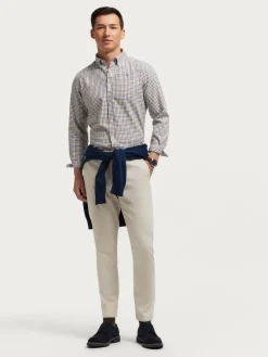 Franela<Alvaro Moreno CAMISA FLANNEL CHECKS Mostaza