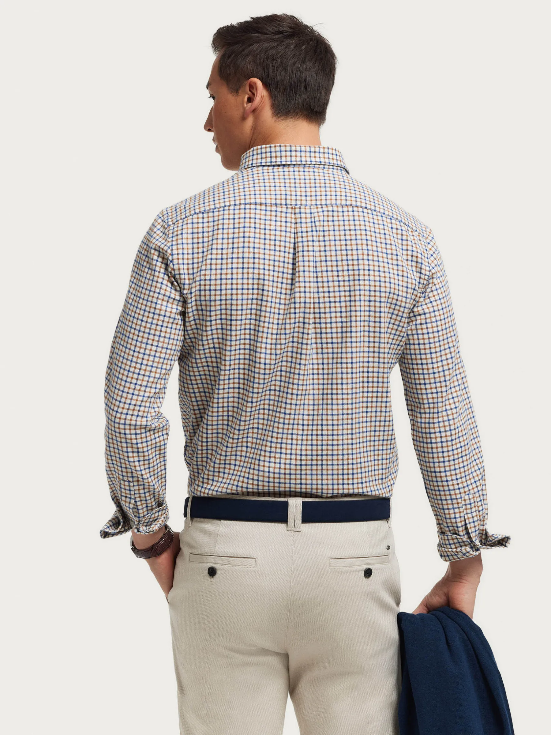 Franela<Alvaro Moreno CAMISA FLANNEL CHECKS Mostaza