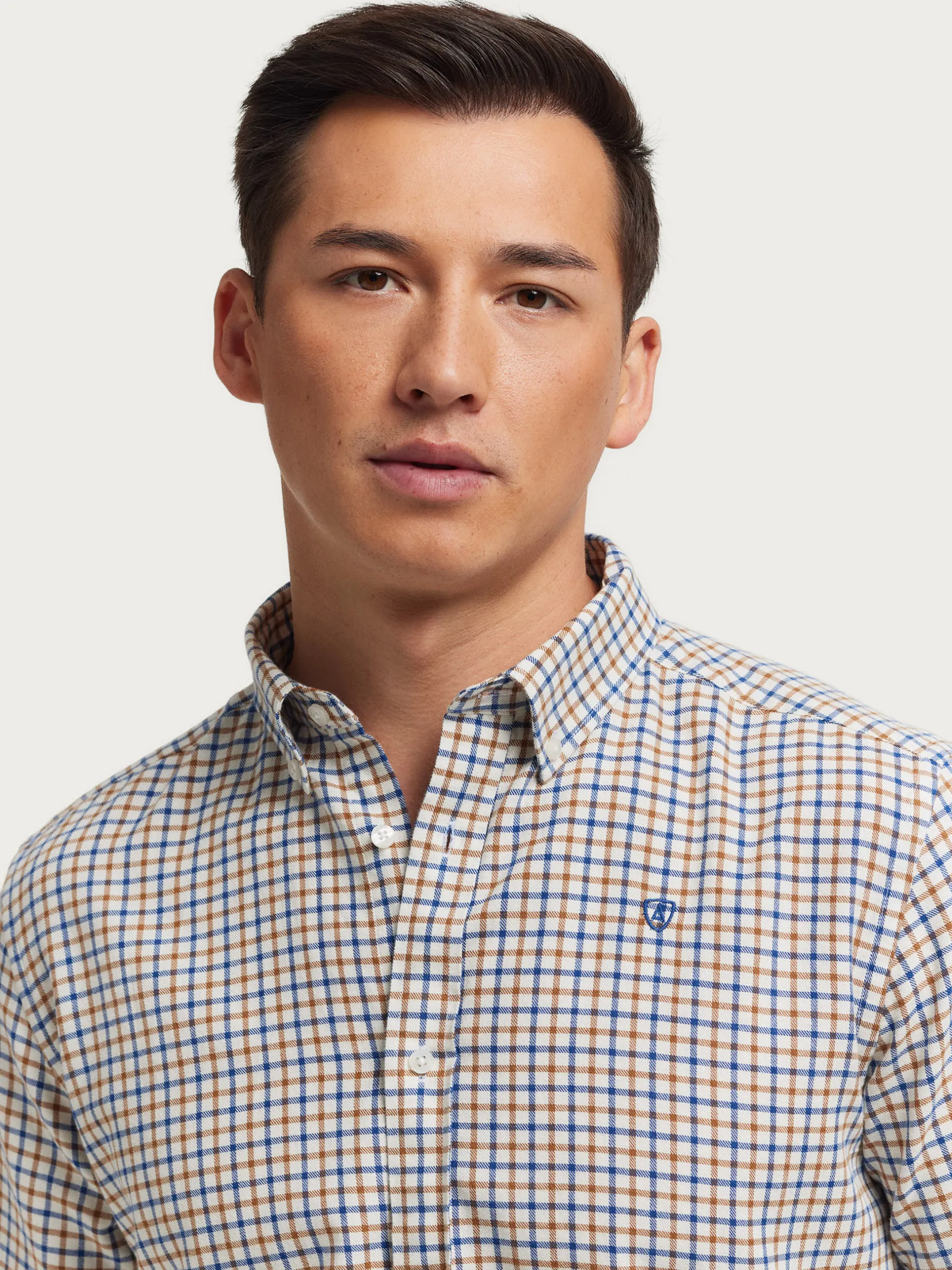 Franela<Alvaro Moreno CAMISA FLANNEL CHECKS Mostaza