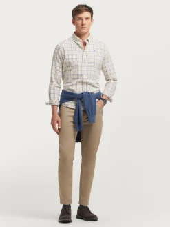 Franela<Alvaro Moreno CAMISA FLANNEL CHECKS Naranja