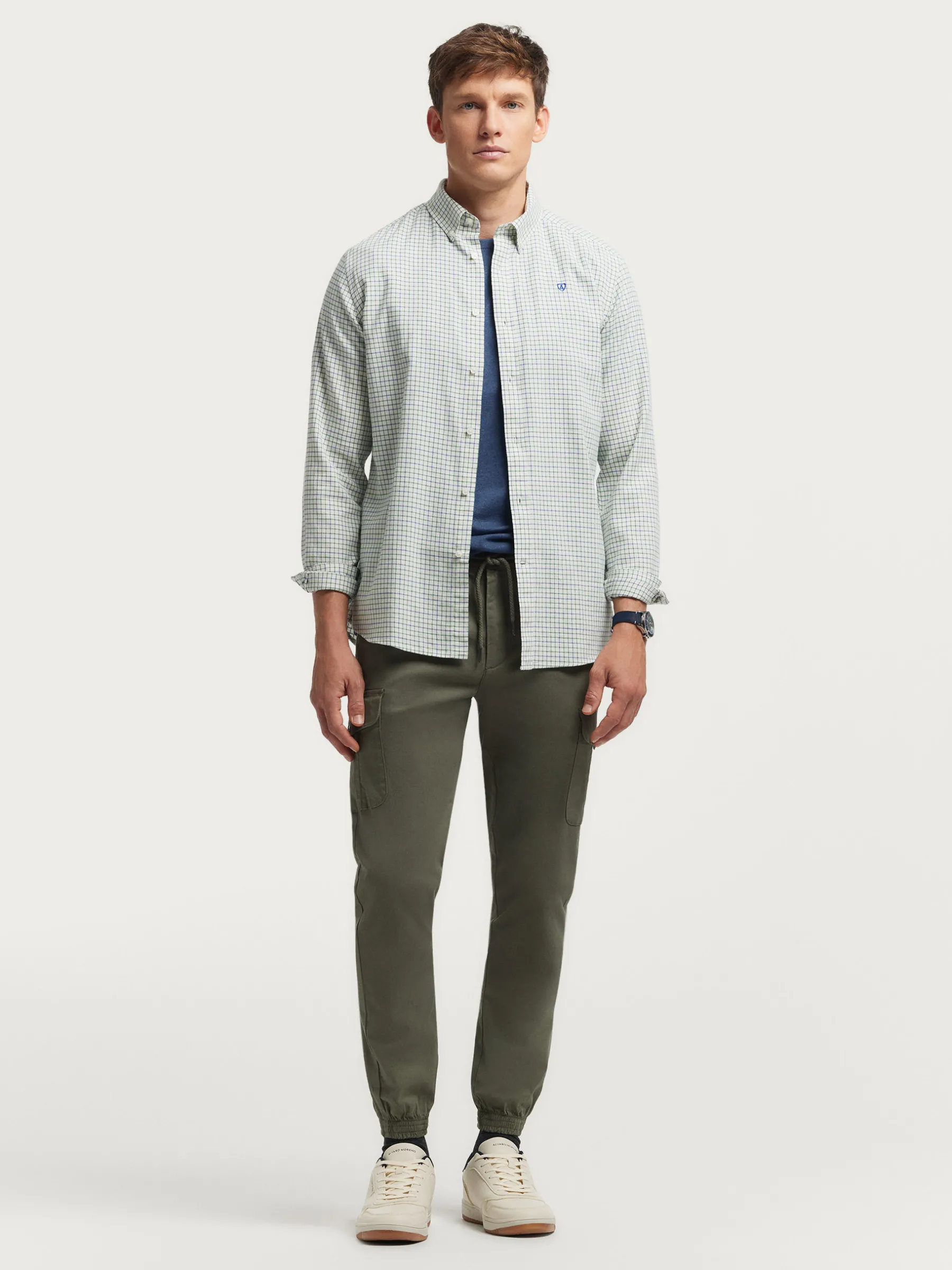 Franela<Alvaro Moreno CAMISA FLANNEL CHECKS Verde