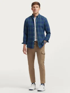 Franela<Alvaro Moreno CAMISA FLANNEL TARTAN Verde