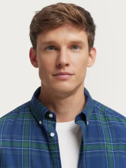 Franela<Alvaro Moreno CAMISA FLANNEL TARTAN Verde