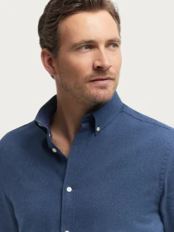 Franela<Alvaro Moreno CAMISA FLANNEL TWILL Azul Marino