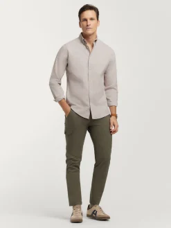 Franela<Alvaro Moreno CAMISA FLANNEL TWILL Beige