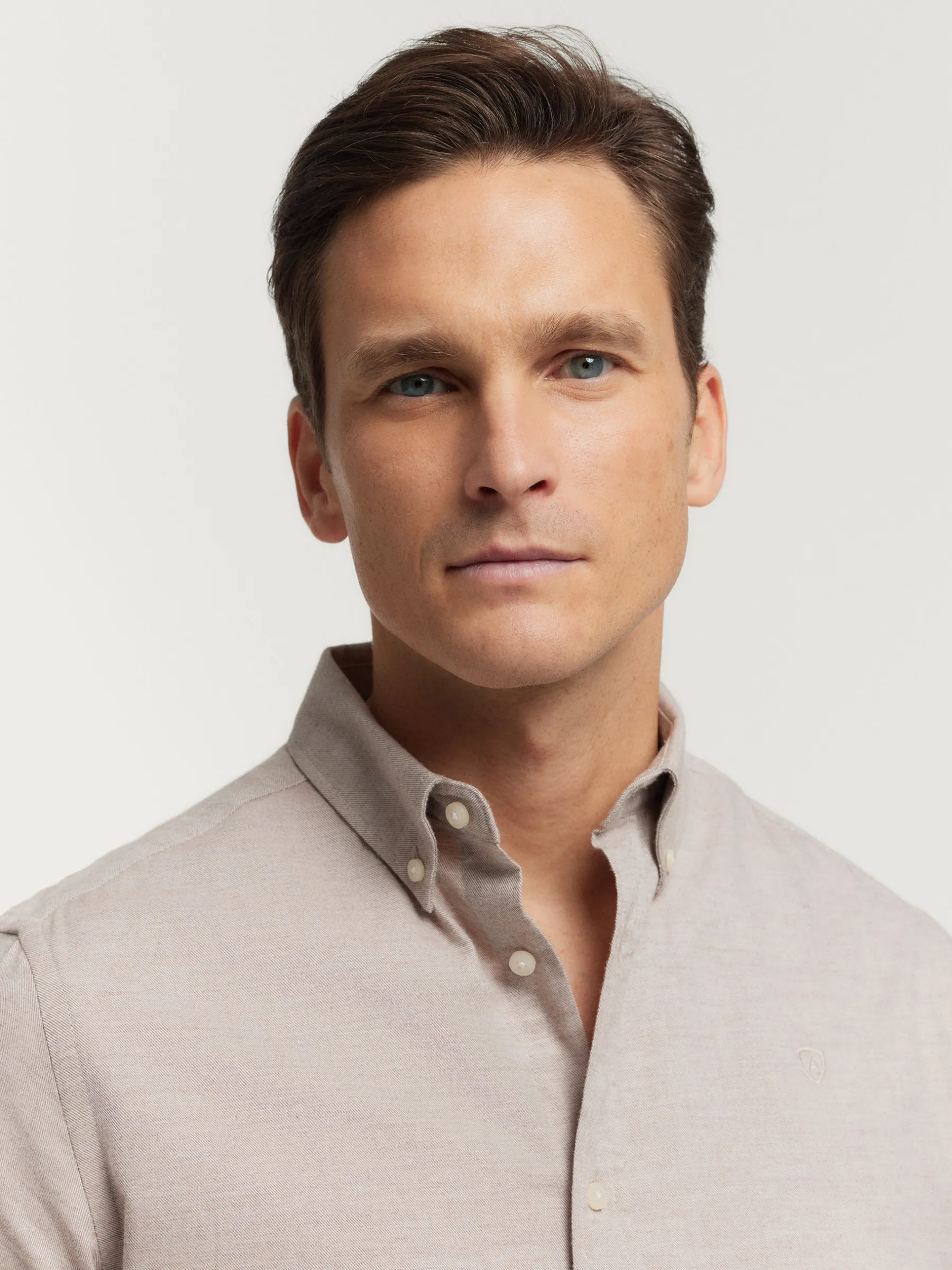 Franela<Alvaro Moreno CAMISA FLANNEL TWILL Beige