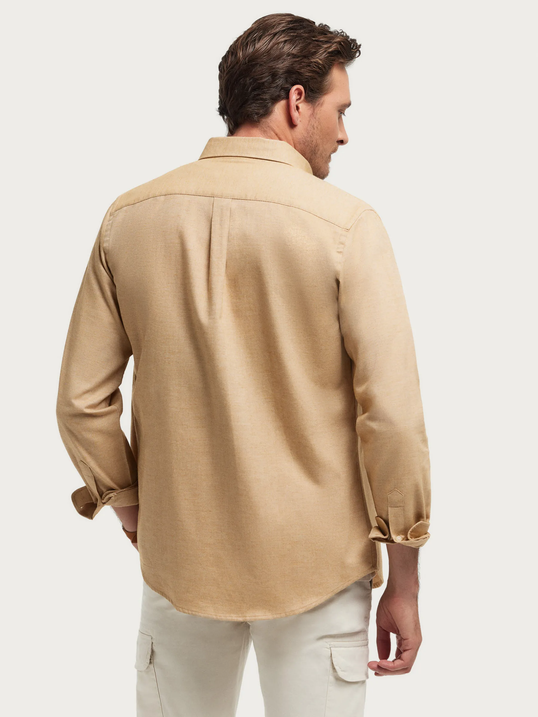 Franela<Alvaro Moreno CAMISA FLANNEL TWILL Camel
