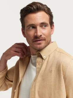 Franela<Alvaro Moreno CAMISA FLANNEL TWILL Camel