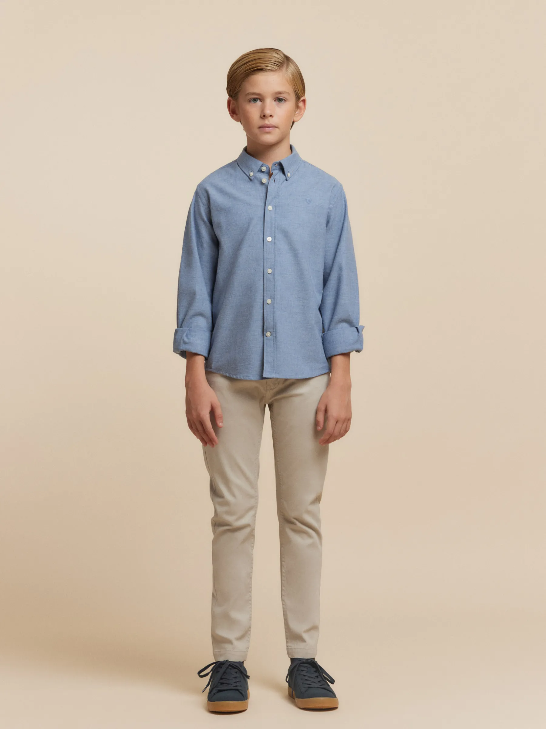 Camisas<Alvaro Moreno CAMISA FLANNEL TWILL KIDS Azul