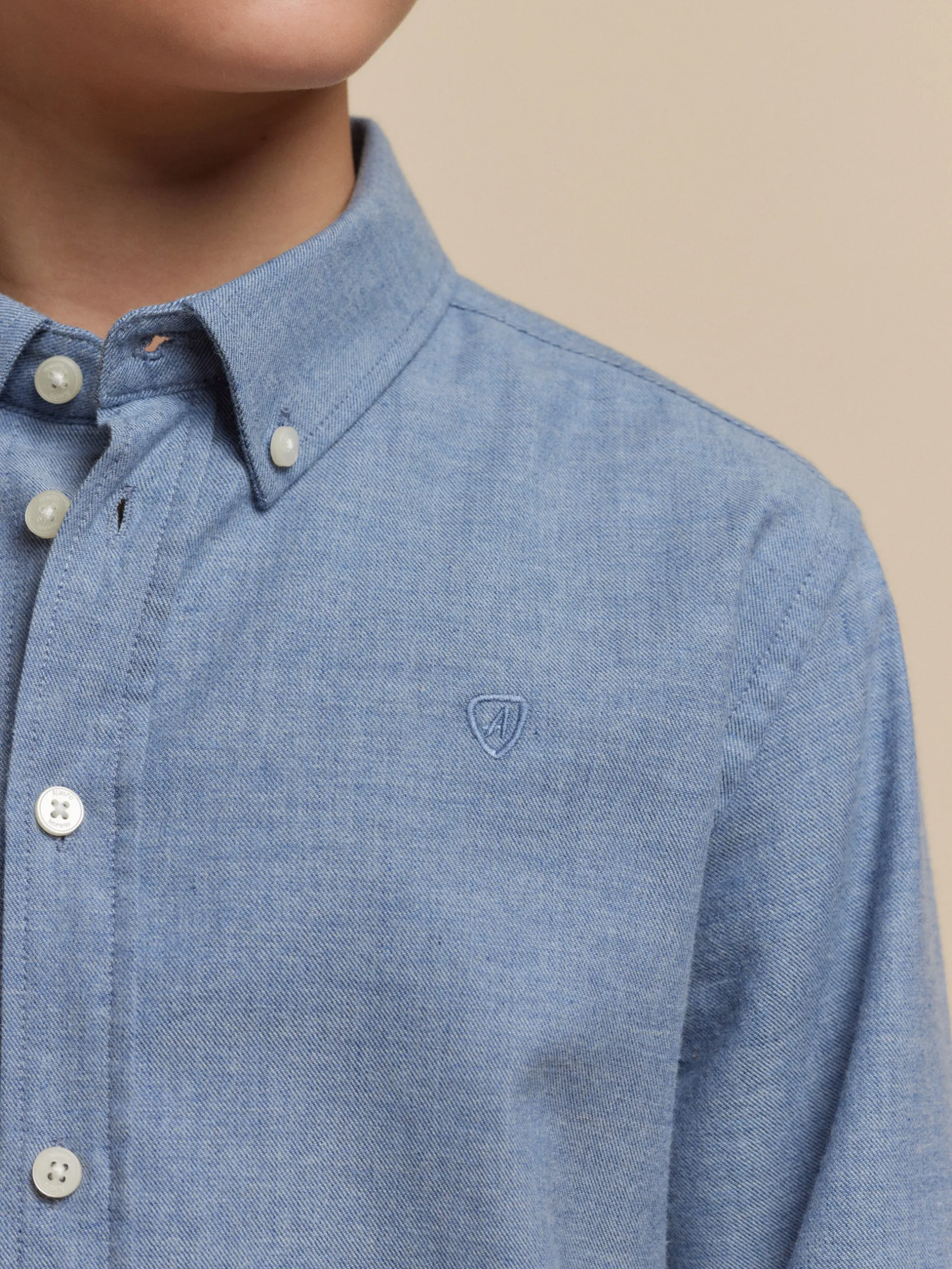 Camisas<Alvaro Moreno CAMISA FLANNEL TWILL KIDS Azul