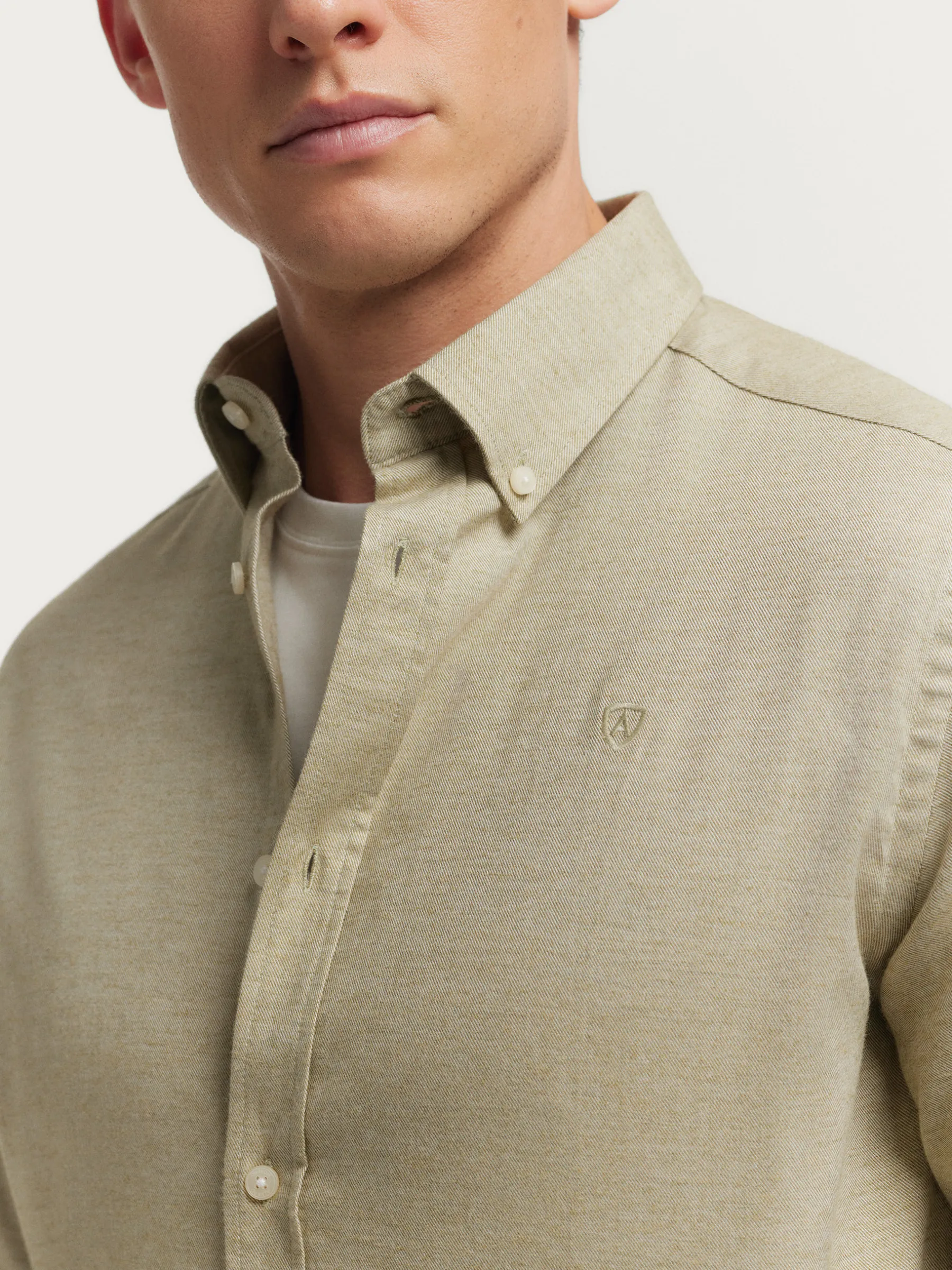 Franela<Alvaro Moreno CAMISA FLANNEL TWILL Verde