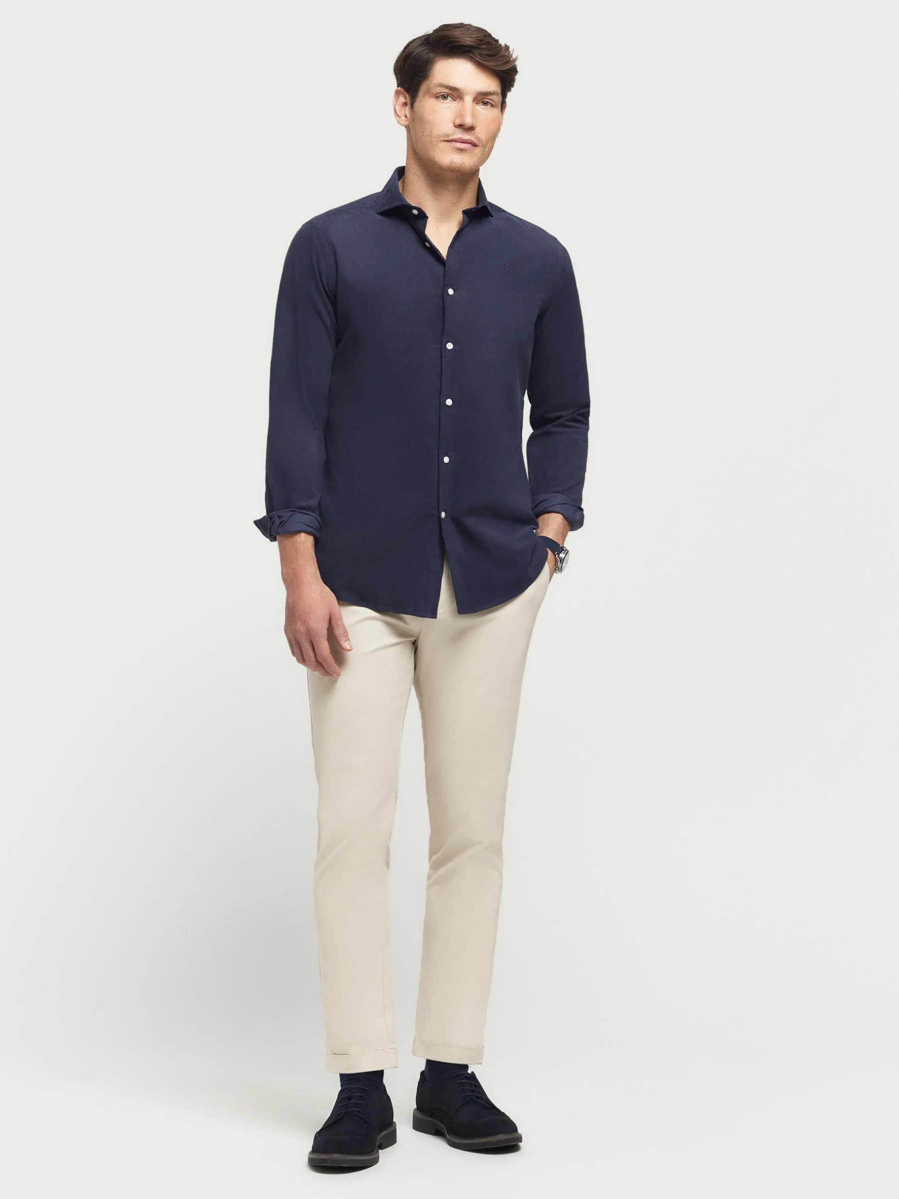 Casual<Alvaro Moreno CAMISA MICROPANA JACK AZUL MARINO