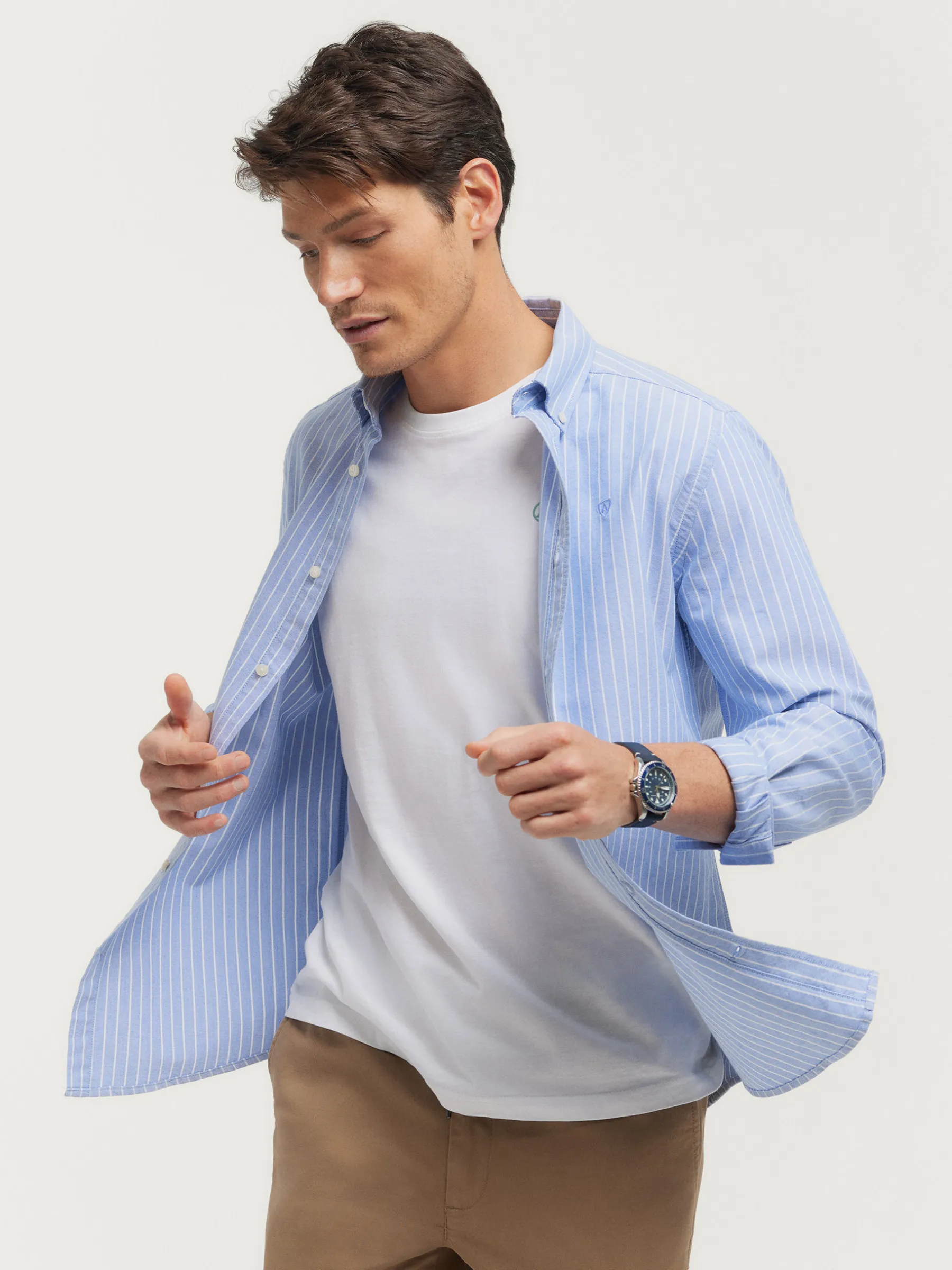 Oxford<Alvaro Moreno CAMISA OXFORD CLUB Azul