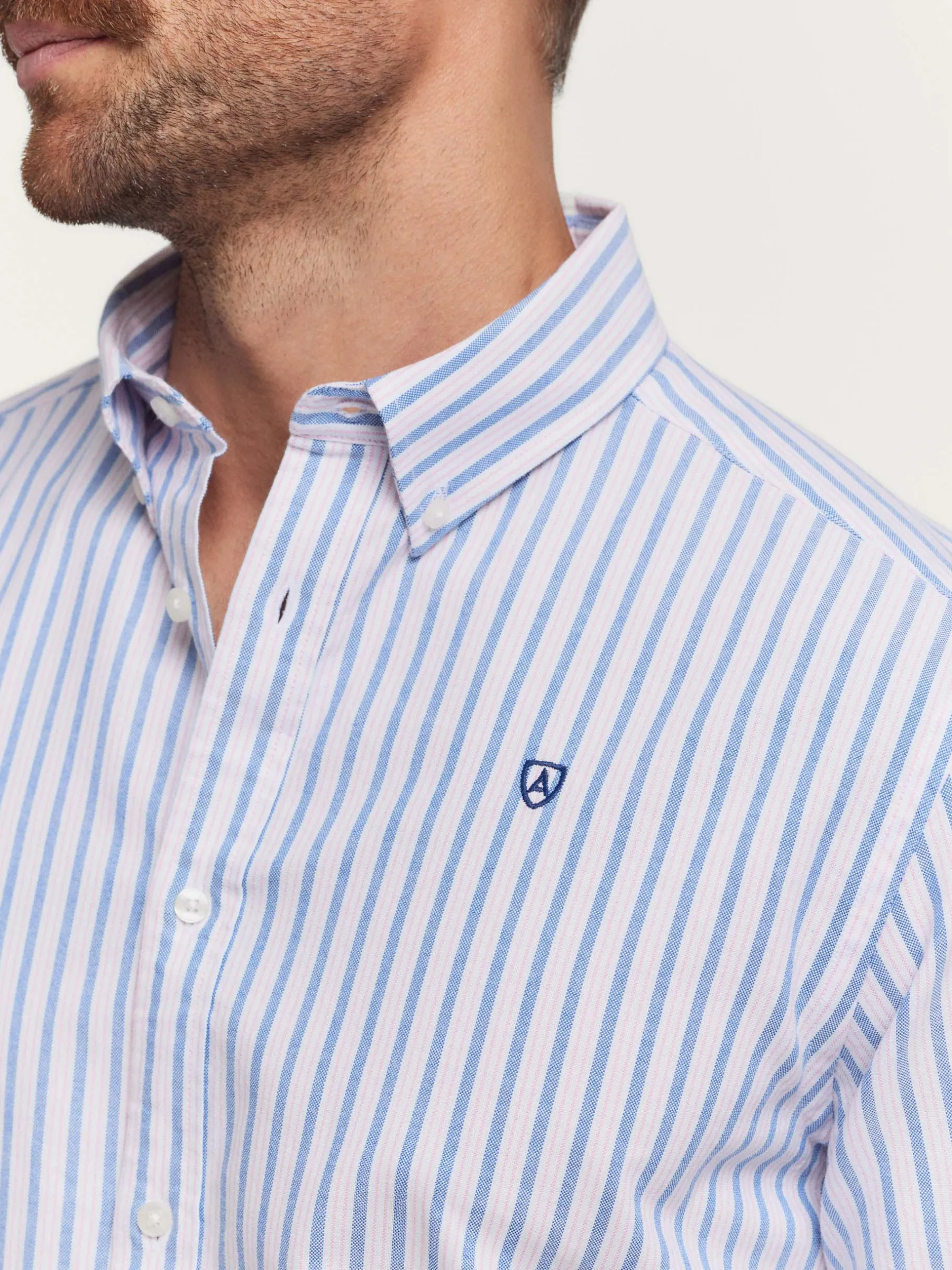 Oxford<Alvaro Moreno CAMISA OXFORD FANCY STR Azul