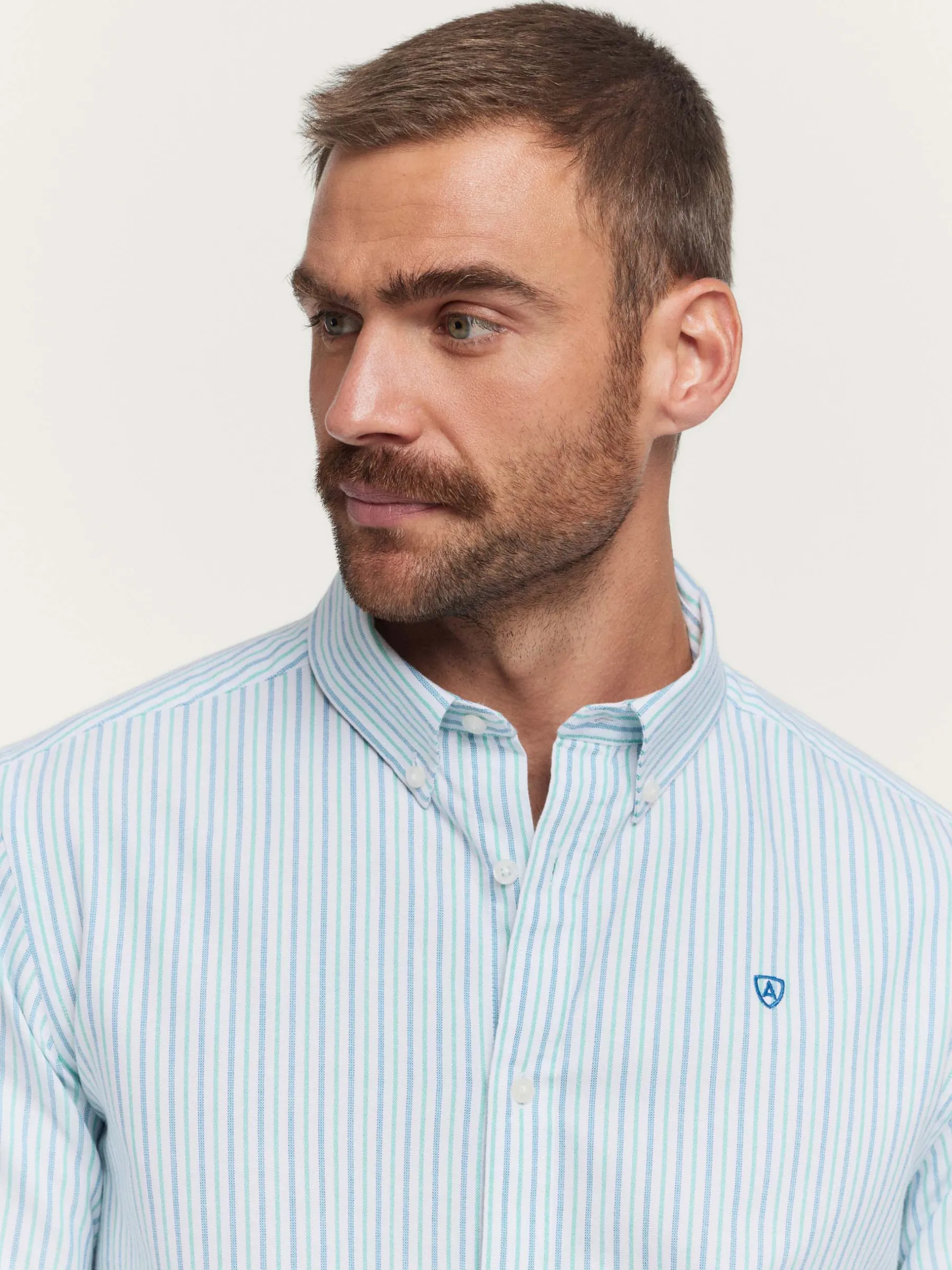 Oxford<Alvaro Moreno CAMISA OXFORD FANCY STR Verde