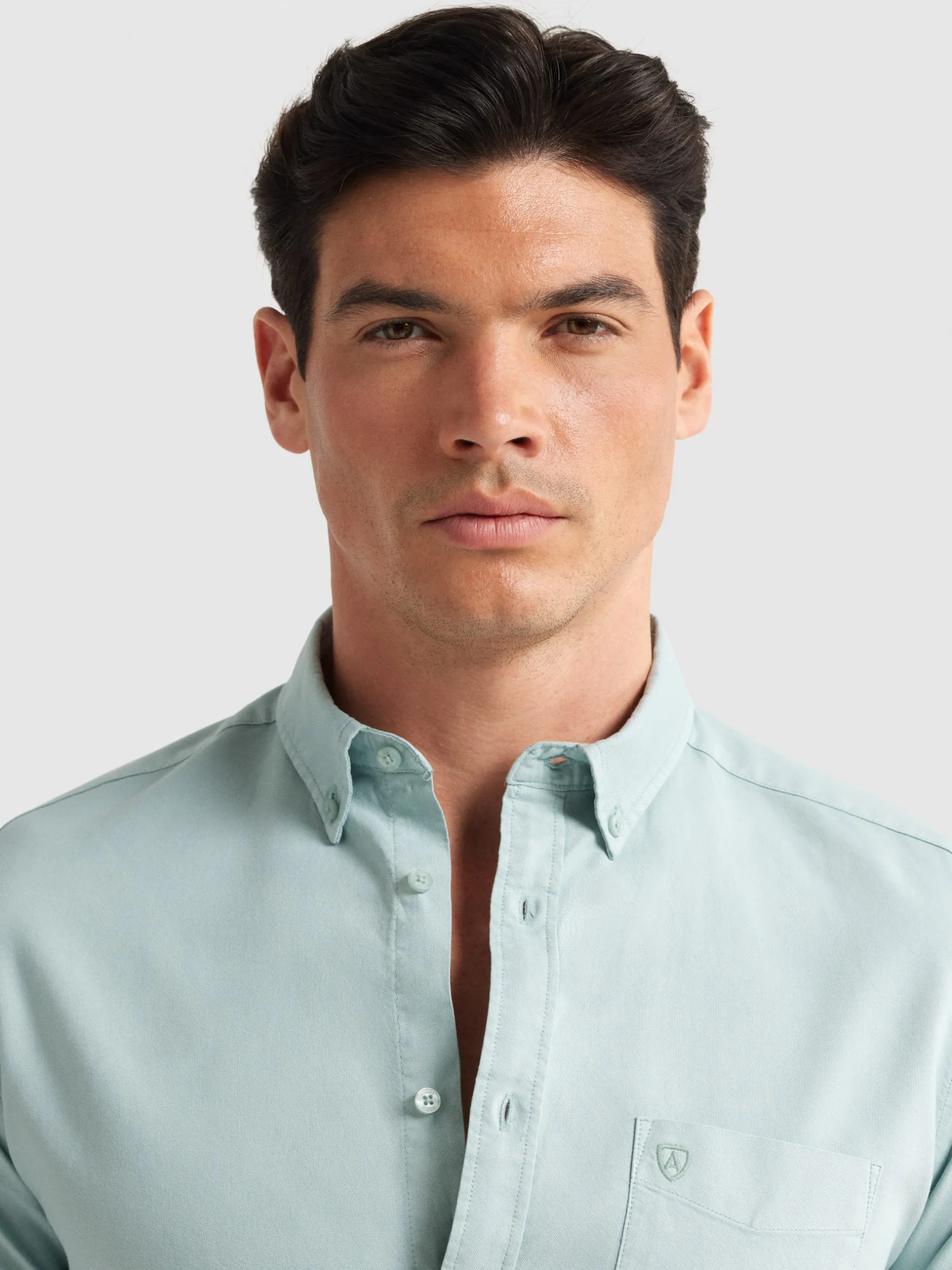 Oxford<Alvaro Moreno CAMISA OXFORD POCKET DYE Verde Agua