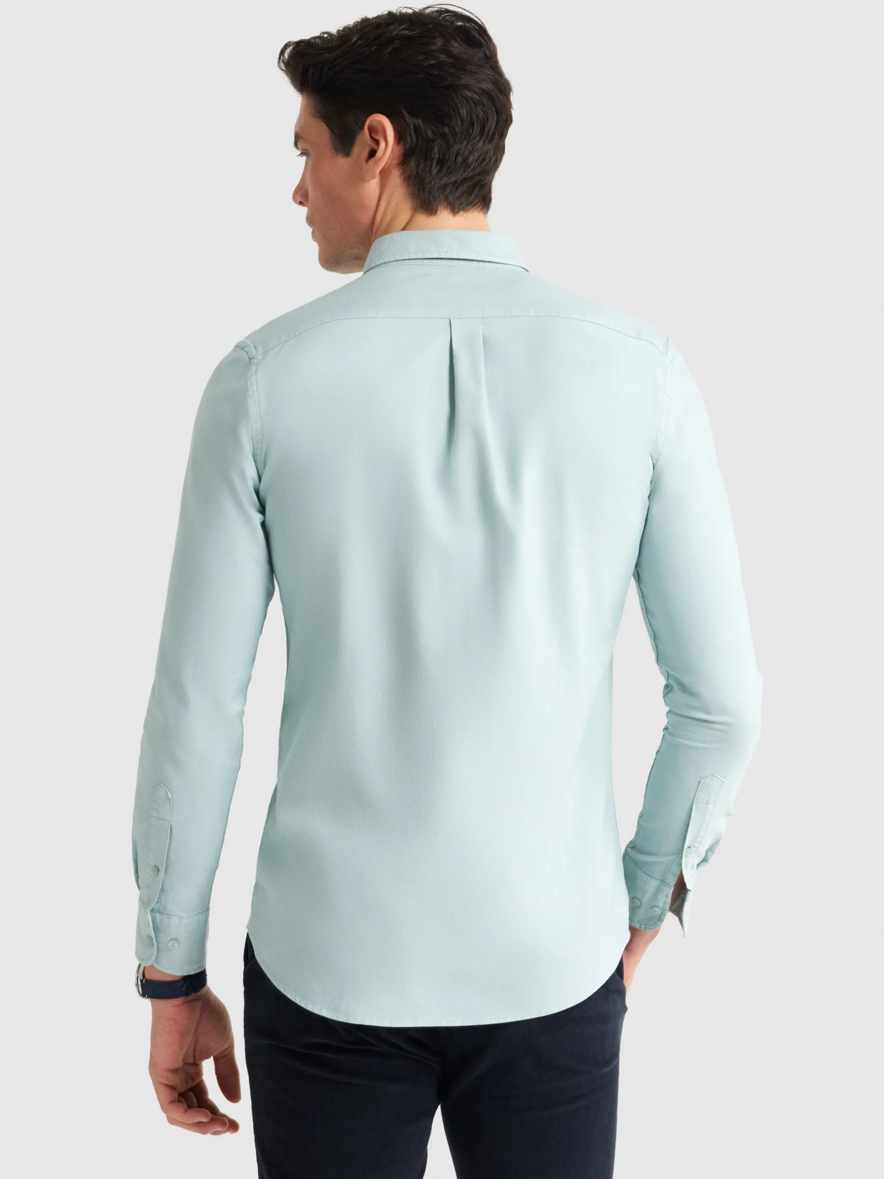 Oxford<Alvaro Moreno CAMISA OXFORD POCKET DYE Verde Agua