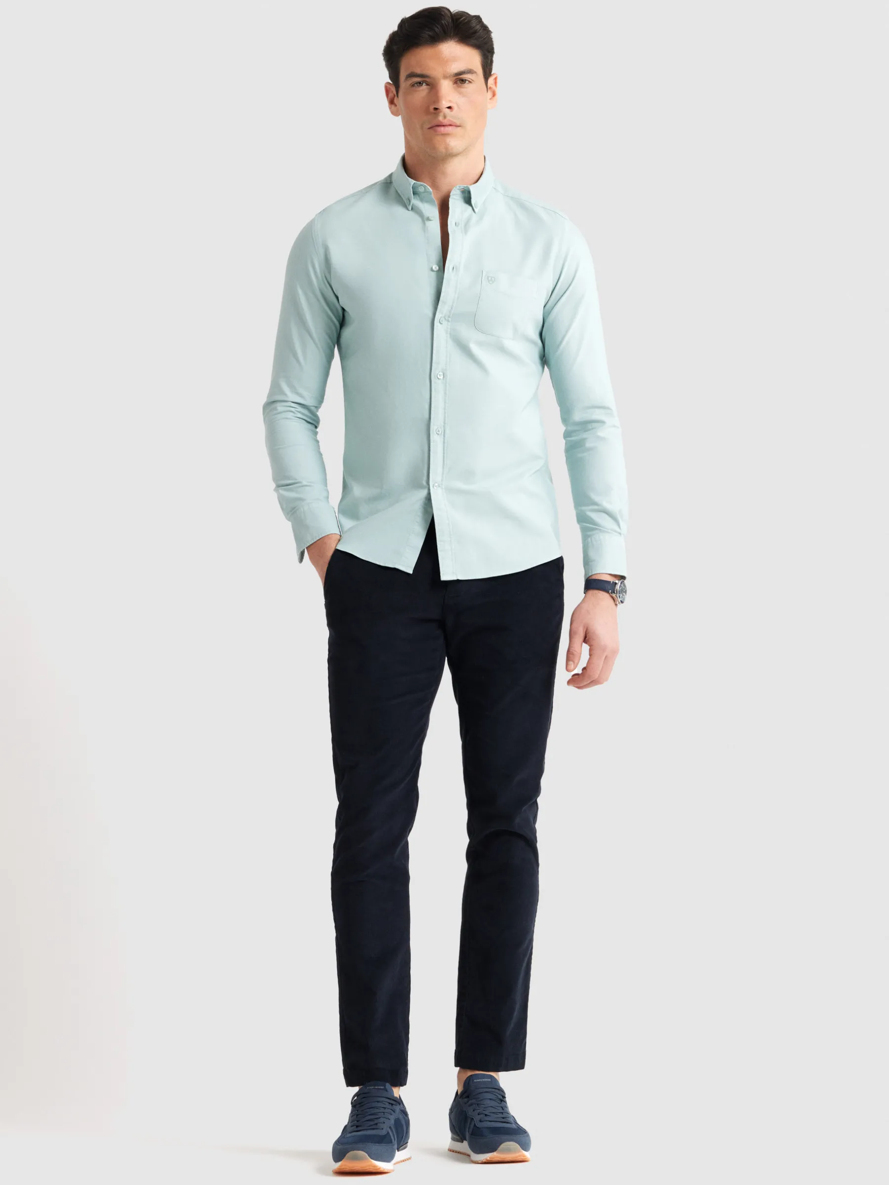 Oxford<Alvaro Moreno CAMISA OXFORD POCKET DYE Verde Agua