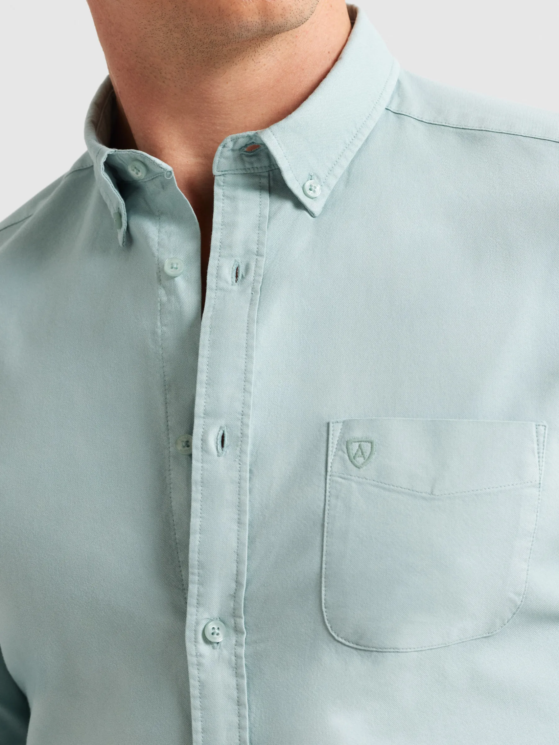 Oxford<Alvaro Moreno CAMISA OXFORD POCKET DYE Verde Agua