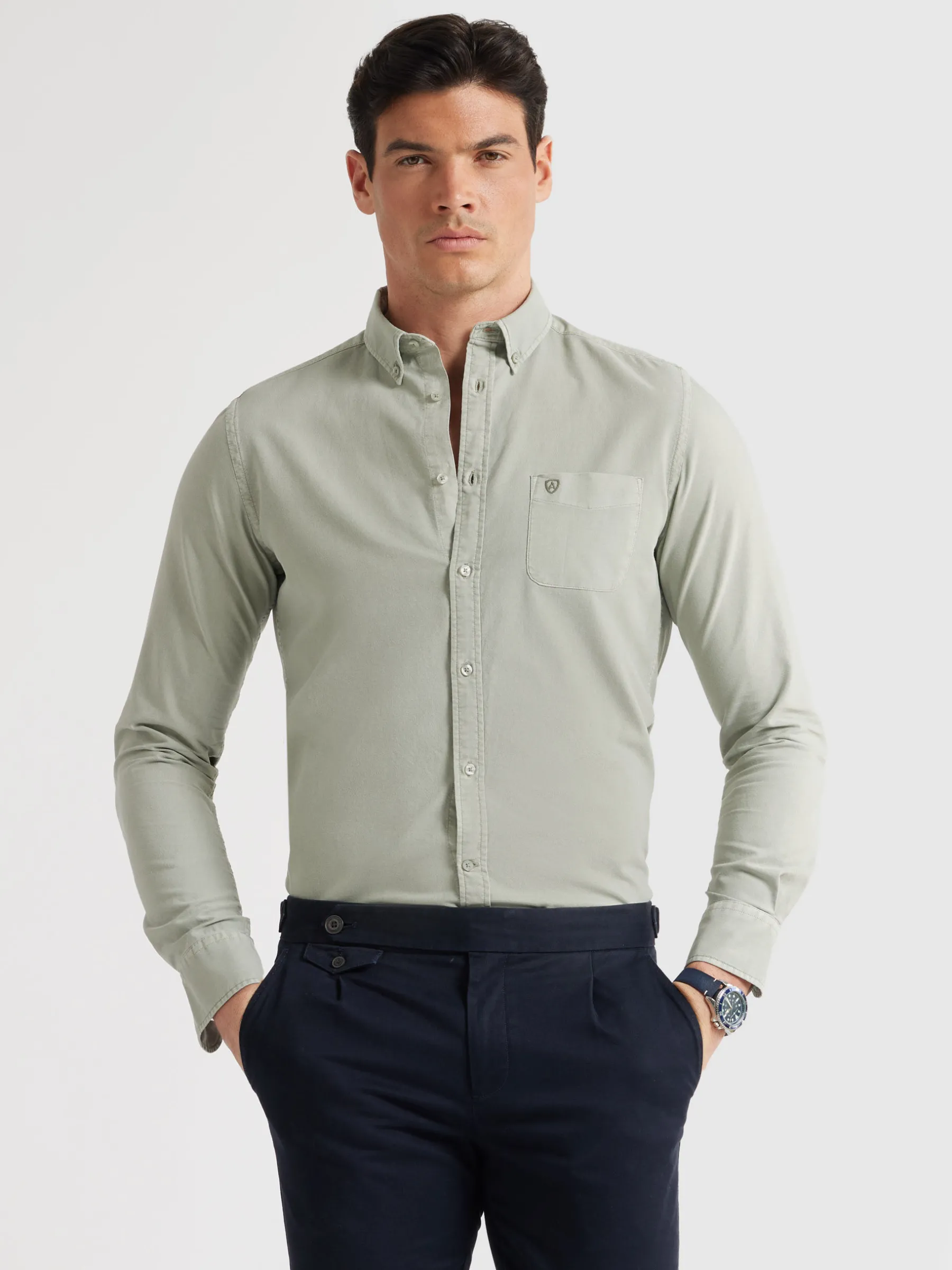 Oxford<Alvaro Moreno CAMISA OXFORD POCKET DYE Verde