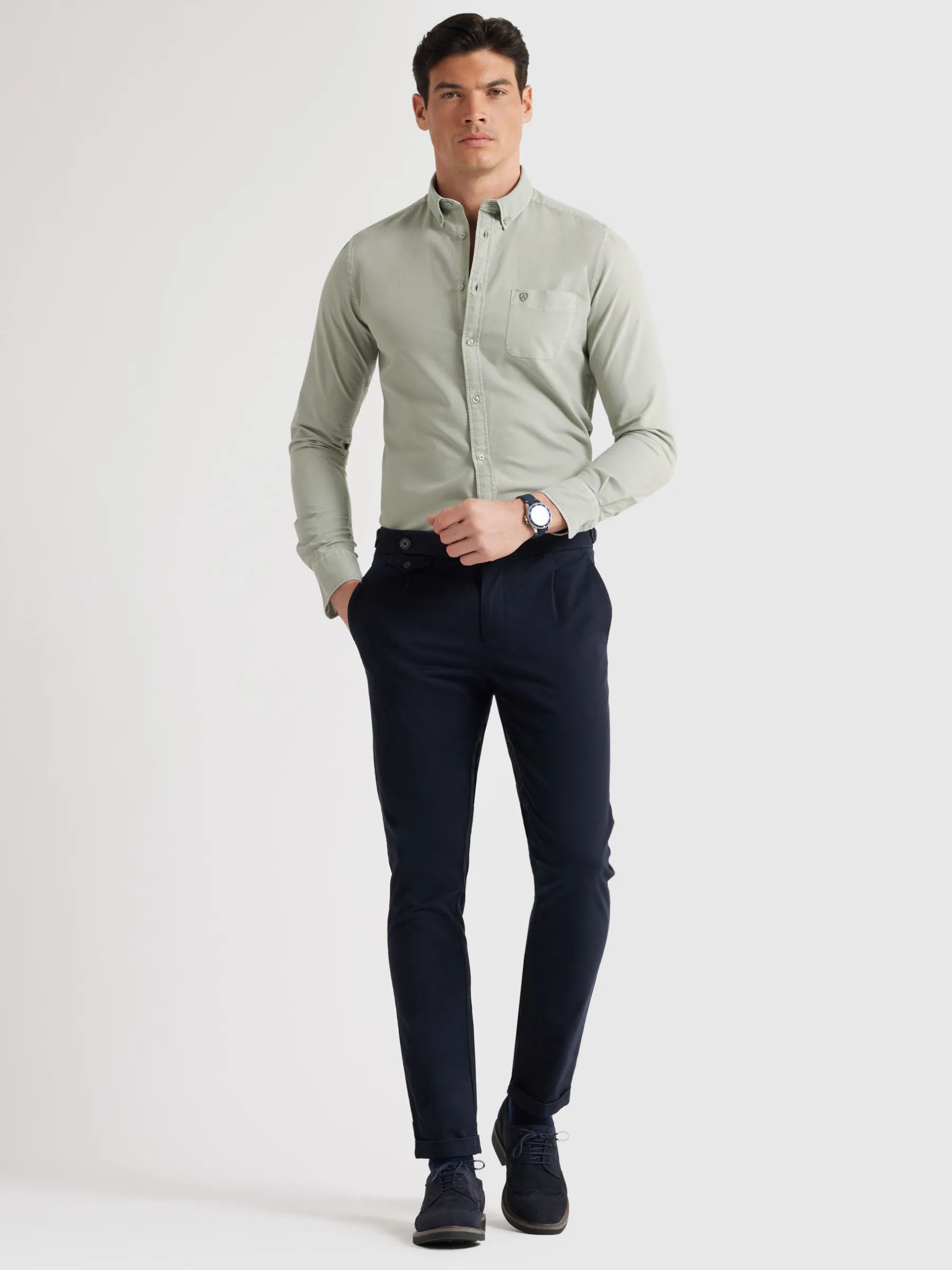 Oxford<Alvaro Moreno CAMISA OXFORD POCKET DYE Verde