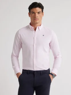 Oxford<Alvaro Moreno CAMISA OXFORD RAYAS BASIC Rosa