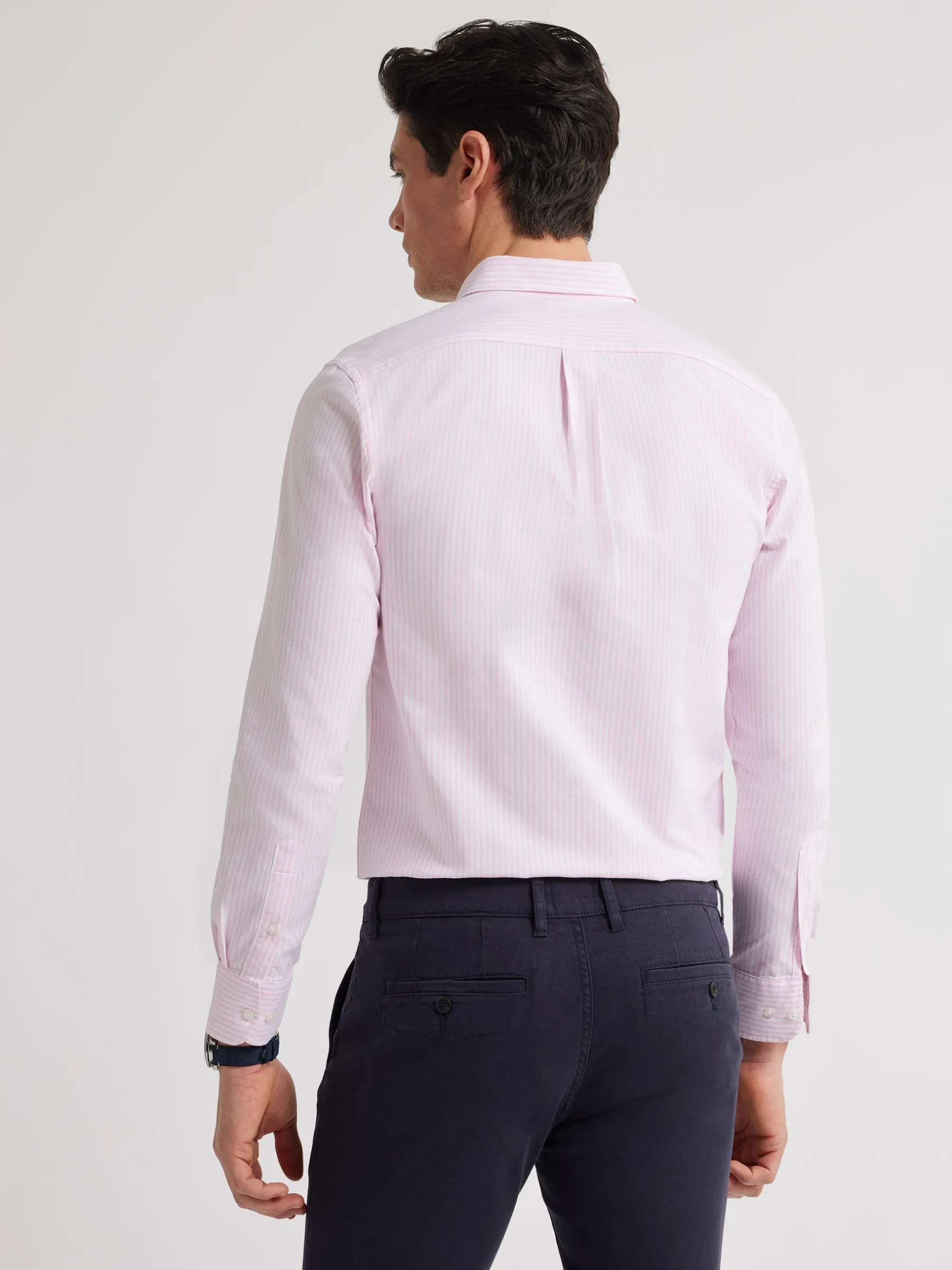 Oxford<Alvaro Moreno CAMISA OXFORD RAYAS BASIC Rosa