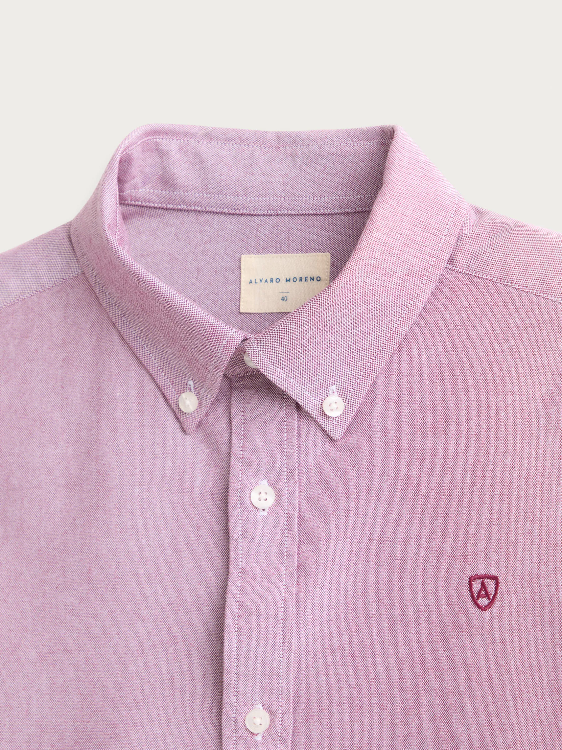 Oxford<Alvaro Moreno CAMISA OXFORD SOLID Burdeos