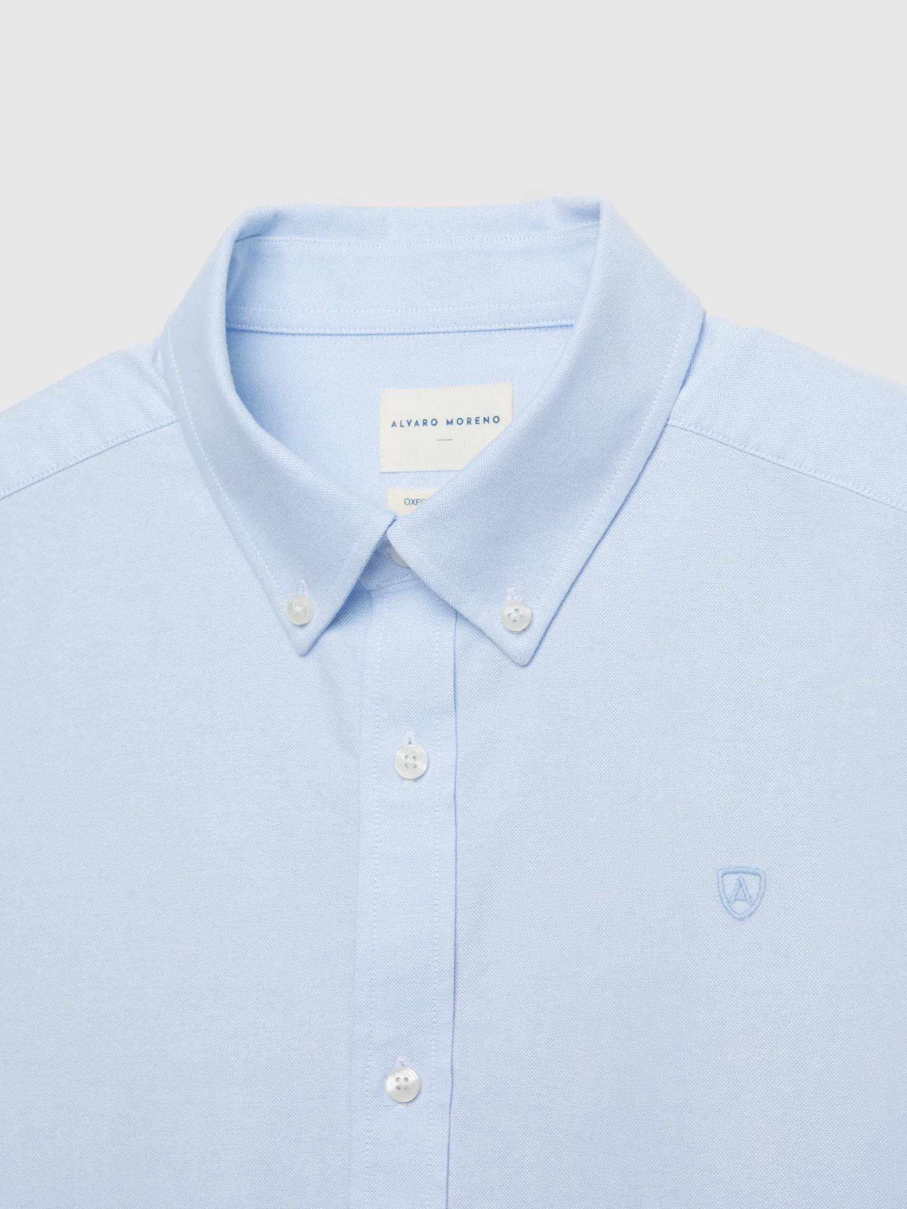 Oxford<Alvaro Moreno CAMISA OXFORD SOLID Celeste
