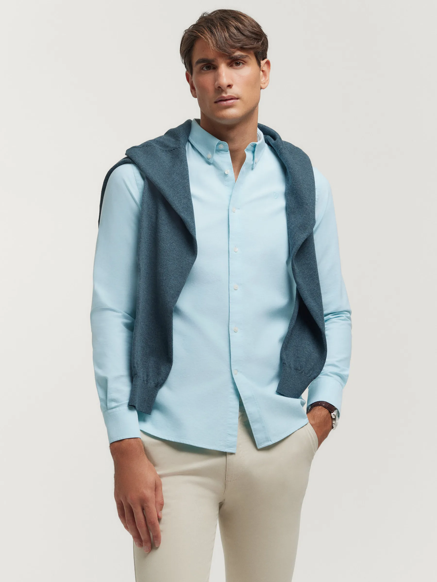 Oxford<Alvaro Moreno CAMISA OXFORD SOLID Verde Agua